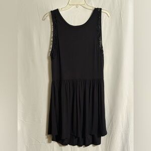 Victoria's Secret Black Mini Dress With Lace Detail Size Medium